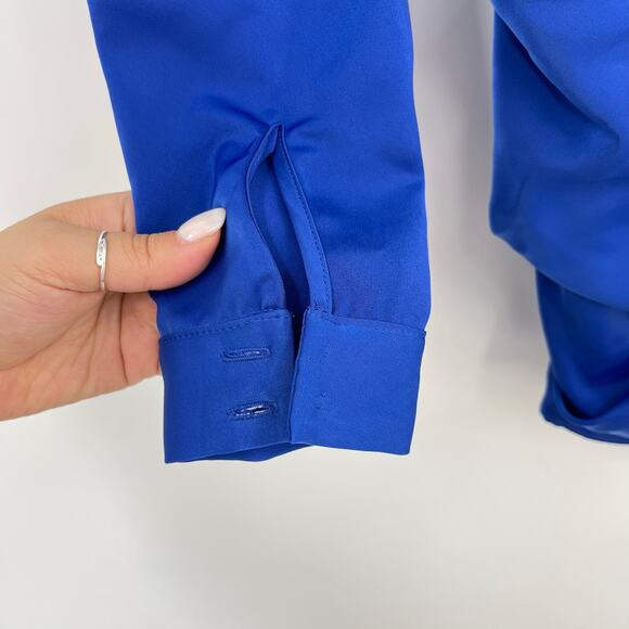 Lovers and Friends | Ana Dress in Cobalt Blue One Shoulder Wrap Mini XS - Picture 12 of 14